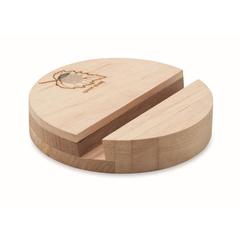 Support de téléphone en bouleau - Grow round stand publicitaire pas cher