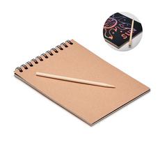 Carnet de papier à gratter - Black publicitaire pas cher
