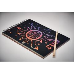 Vue Carnet de papier à gratter - Black de couleur marron| Krokrodeal