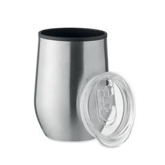 Vue Tasse double paroi 350 ml - Chin chan de couleur gris| Krokrodeal