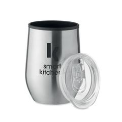 Vue Tasse double paroi 350 ml - Chin chan de couleur gris| Krokrodeal