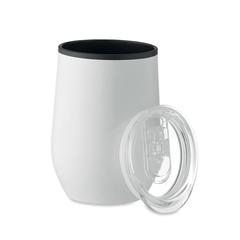 Vue Tasse double paroi 350 ml - Chin chan de couleur blanc| Krokrodeal