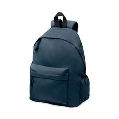 Vue Sac à dos polyester RPET 600D - Bapal+ de couleur bleu| Krokrodeal