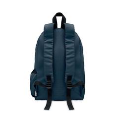 Vue Sac à dos polyester RPET 600D - Bapal+ de couleur bleu| Krokrodeal