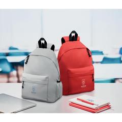 Vue Sac à dos polyester RPET 600D - Bapal+ de couleur gris| Krokrodeal
