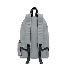 Vue Sac à dos polyester RPET 600D - Bapal+ de couleur gris| Krokrodeal