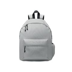 Vue Sac à dos polyester RPET 600D - Bapal+ de couleur gris| Krokrodeal