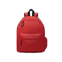 Vue Sac à dos polyester RPET 600D - Bapal+ de couleur rouge| Krokrodeal