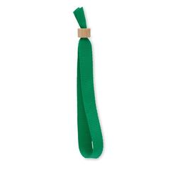 Vue Bracelet en polyester RPET - Fiesta de couleur vert| Krokrodeal