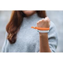 Vue Bracelet en polyester RPET - Fiesta de couleur orange| Krokrodeal