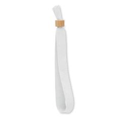Vue Bracelet en polyester RPET - Fiesta de couleur blanc| Krokrodeal