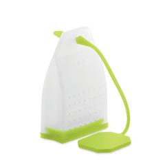 Vue Filtre à thé en silicone - Flaby de couleur vert| Krokrodeal