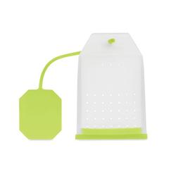 Vue Filtre à thé en silicone - Flaby de couleur vert| Krokrodeal