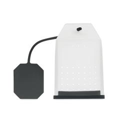 Vue Filtre à thé en silicone - Flaby de couleur noir| Krokrodeal