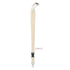 Vue Lanyard coton 20mm - Lannycot de couleur marron| Krokrodeal