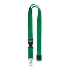 Vue Lanyard coton 20mm - Lannycot de couleur vert| Krokrodeal