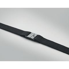 Vue Lanyard coton 20mm - Lannycot de couleur noir| Krokrodeal