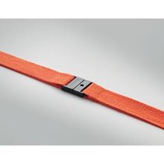 Vue Lanyard coton 20mm - Lannycot de couleur orange| Krokrodeal