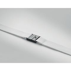 Vue Lanyard coton 20mm - Lannycot de couleur blanc| Krokrodeal