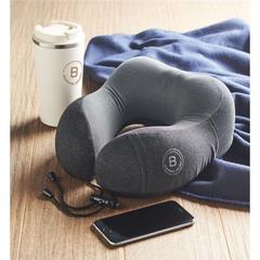 Vue Oreiller de voyage en RPET - Bantal de couleur gris| Krokrodeal