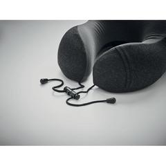 Vue Oreiller de voyage en RPET - Bantal de couleur gris| Krokrodeal