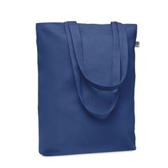 Vue Sac shopping en toile 270 gr/m - Rassa+colour de couleur bleu| Krokrodeal