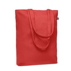 Vue Sac shopping en toile 270 gr/m - Rassa+colour de couleur rouge| Krokrodeal
