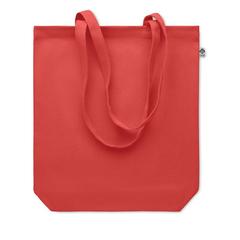 Vue Sac shopping en toile 270 gr/m - Rassa+colour de couleur rouge| Krokrodeal