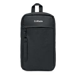 Vue Sac de poitrine en 600D RPET - Cebag de couleur noir| Krokrodeal