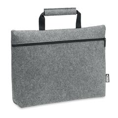 Vue Sac ordinateur feutre RPET - Tapla de couleur gris| Krokrodeal