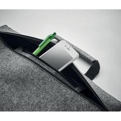 Vue Sac ordinateur feutre RPET - Tapla de couleur gris| Krokrodeal
