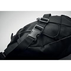 Vue Sac en banane 600D RPET - Brott de couleur noir| Krokrodeal