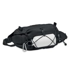 Vue Sac en banane 600D RPET - Brott de couleur noir| Krokrodeal