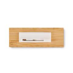 Vue Porte-badge en bambou - Deri de couleur marron| Krokrodeal