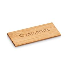 Vue Porte-badge en bambou - Deri de couleur marron| Krokrodeal