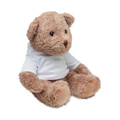 Vue Peluche ourson - John de couleur blanc| Krokrodeal
