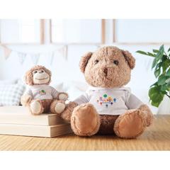 Vue Peluche ourson - John de couleur blanc| Krokrodeal