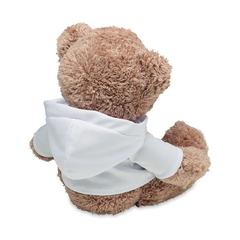 Vue Peluche ourson - John de couleur blanc| Krokrodeal