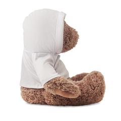 Vue Peluche ourson - John de couleur blanc| Krokrodeal