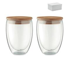 Vue Lot de 2 verres 350 ml - Tirana set de couleur blanc| Krokrodeal