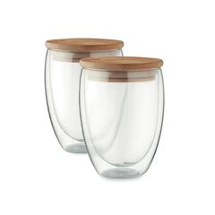 Vue Lot de 2 verres 350 ml - Tirana set de couleur blanc| Krokrodeal
