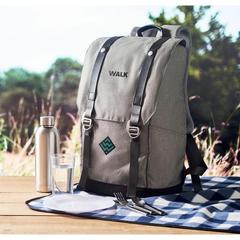 Vue Sac à dos pique-nique 4 pers. - Cozie de couleur gris| Krokrodeal