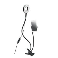 Vue Lampe annulaire pour selfie - Mini helo de couleur noir| Krokrodeal