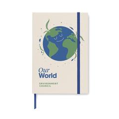 Vue Carnet A5 en carton recyclé - Mito note de couleur bleu| Krokrodeal