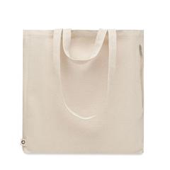 Vue Sac shopping en coton recyclé - Gave de couleur marron| Krokrodeal
