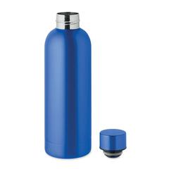 Vue Bouteille en acier inox recyclé - Athena de couleur bleu| Krokrodeal
