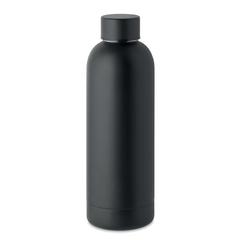 Vue Bouteille en acier inox recyclé - Athena de couleur noir| Krokrodeal