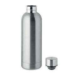 Vue Bouteille en acier inox recyclé - Athena de couleur gris| Krokrodeal