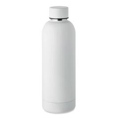 Vue Bouteille en acier inox recyclé - Athena de couleur blanc| Krokrodeal
