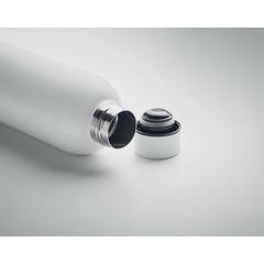 Vue Bouteille en acier inox recyclé - Athena de couleur blanc| Krokrodeal
